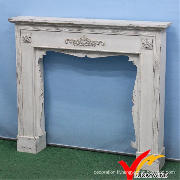 Shabby Chic Vintage Indoor Freestanding Decoritive Fireplace, Antique Mantel